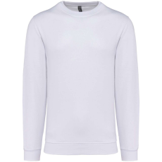 KARIBAN Uniszex kereknyakú pulóver, Kariban KA474, White-XS