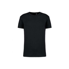 KARIBAN Uniszex körkötött organikus póló rövid ujjú, Kariban KA3032IC, Black-L