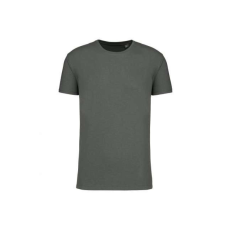 KARIBAN Uniszex körkötött organikus póló rövid ujjú, Kariban KA3032IC, Green Marble Heather-2XL
