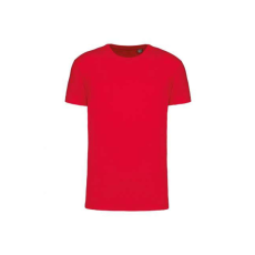 KARIBAN Uniszex körkötött organikus póló rövid ujjú, Kariban KA3032IC, Red-3XL