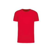 KARIBAN Uniszex körkötött organikus póló rövid ujjú, Kariban KA3032IC, Red-L férfi póló