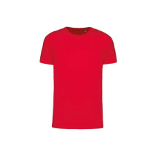 KARIBAN Uniszex körkötött organikus póló rövid ujjú, Kariban KA3032IC, Red-XL férfi póló