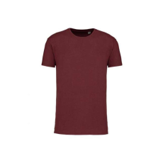 KARIBAN Uniszex körkötött organikus póló rövid ujjú, Kariban KA3032IC, Wine Heather-M