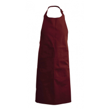 KARIBAN Uniszex kötény Kariban KA885 Cotton Apron With pocket -Egy méret, Wine női ruházati kiegészítő