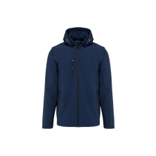 KARIBAN Uniszex levehető ujjú kapucnis softshell dzseki, Kariban KA422, Navy-XS férfi kabát, dzseki