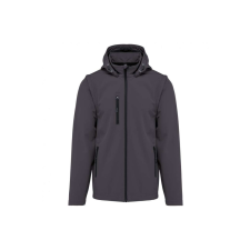 KARIBAN Uniszex levehető ujjú kapucnis softshell dzseki, Kariban KA422, Titanium-4XL női dzseki, kabát