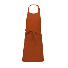 KARIBAN Uniszex pamut hosszú kötény fém csúszócsattal, Kariban KA885, Burnt Orange-U lakástextília