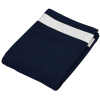 KARIBAN Uniszex pamut velur fürdőlepedő, Kariban KA118, Navy/White-100X160