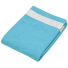 KARIBAN Uniszex pamut velur fürdőlepedő, Kariban KA118, Turquoise/White-100X160 lakástextília