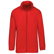 KARIBAN Uniszex rejtett kapucnis széldzseki, Kariban KA616, Red-3XL