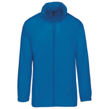 KARIBAN Uniszex rejtett kapucnis széldzseki, Kariban KA616, Tropical Blue-M férfi kabát, dzseki