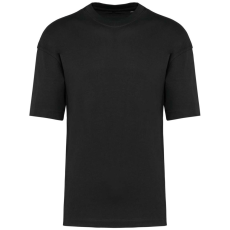 KARIBAN Uniszex szélesebb szabású környakas póló, Kariban KA3008, Black-XL