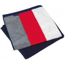 KARIBAN Uniszex törölköző Kariban KA121 Striped Beach Towel -90X180, Grey/Red/White/Navy lakástextília