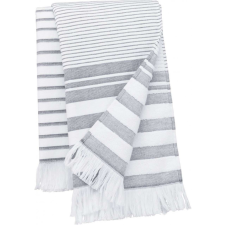 KARIBAN Uniszex törölköző Kariban KA132 Striped Fringed Fouta -Egy méret, Striped White/Smoke lakástextília
