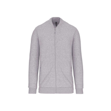 KARIBAN Uniszex vastag cpzáros pulóver, Kariban KA4002, Oxford Grey-L