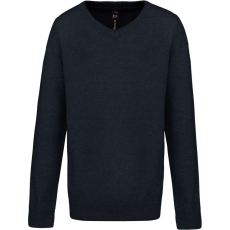 KARIBAN V-nyakú gyerek pulóver KA9109, Navy-10/12
