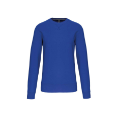 KARIBAN vastag kereknyakú pulóver KA442, Light Royal Blue-XS