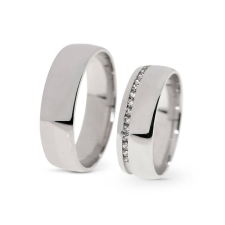  KARIKAGYŰRŰ PÁRBAN 14K ARANY 10,2 GR, GYÉMÁNT KŐVEL gyűrű