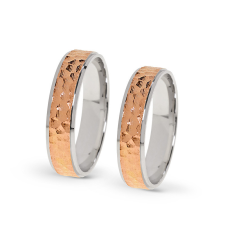  KARIKAGYŰRŰ PÁRBAN 14K ARANY 10,3 GR, CIRKÓNIA KŐVEL gyűrű