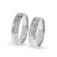  KARIKAGYŰRŰ PÁRBAN 14K ARANY 10,3 GR, CIRKÓNIA KŐVEL gyűrű