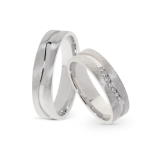  KARIKAGYŰRŰ PÁRBAN 14K ARANY 10,3 GR, CIRKÓNIA KŐVEL gyűrű