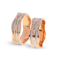  KARIKAGYŰRŰ PÁRBAN 14K ARANY 11,1 GR, CIRKÓNIA KŐVEL gyűrű