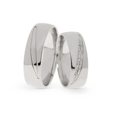  KARIKAGYŰRŰ PÁRBAN 14K ARANY 11 GR, CIRKÓNIA KŐVEL gyűrű