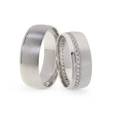 KARIKAGYŰRŰ PÁRBAN 14K ARANY 12,5 GR, GYÉMÁNT KŐVEL 0,528 CT gyűrű