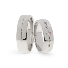  KARIKAGYŰRŰ PÁRBAN 14K ARANY 14,9 GR, CIRKÓNIA KŐVEL gyűrű