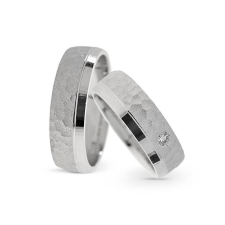  KARIKAGYŰRŰ PÁRBAN 14K ARANY 14,9 GR, GYÉMÁNT KŐVEL gyűrű