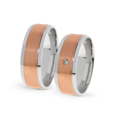  KARIKAGYŰRŰ PÁRBAN 14K ARANY 14 GR, CIRKÓNIA KŐVEL gyűrű