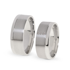 KARIKAGYŰRŰ PÁRBAN 14K ARANY 14 GR, GYÉMÁNT KŐVEL 0,015 CT gyűrű