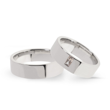  KARIKAGYŰRŰ PÁRBAN 14K ARANY 16,3 GR, CIRKÓNIA KŐVEL gyűrű