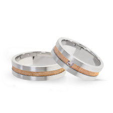  KARIKAGYŰRŰ PÁRBAN 14K ARANY 16,3 GR, CIRKÓNIA KŐVEL gyűrű