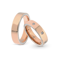 KARIKAGYŰRŰ PÁRBAN 14K ARANY 16,7 GR, CIRKÓNIA KŐVEL gyűrű