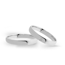  KARIKAGYŰRŰ PÁRBAN 14K ARANY 5,5 GR, CIRKÓNIA KŐVEL gyűrű