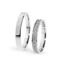  KARIKAGYŰRŰ PÁRBAN 14K ARANY 5,7 GR, CIRKÓNIA KŐVEL gyűrű