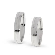  KARIKAGYŰRŰ PÁRBAN 14K ARANY 7,6 GR, CIRKÓNIA KŐVEL gyűrű