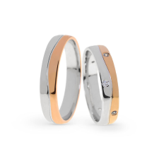  KARIKAGYŰRŰ PÁRBAN 14K ARANY 7,6 GR, CIRKÓNIA KŐVEL gyűrű