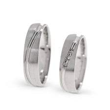 KARIKAGYŰRŰ PÁRBAN 14K ARANY 7,9 GR, GYÉMÁNT KŐVEL gyűrű