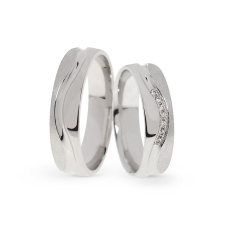  KARIKAGYŰRŰ PÁRBAN 14K ARANY 8,3 GR, CIRKÓNIA KŐVEL gyűrű