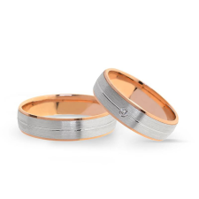  KARIKAGYŰRŰ PÁRBAN 14K ARANY 8,7 GR, CIRKÓNIA KŐVEL gyűrű