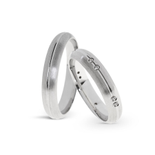  KARIKAGYŰRŰ PÁRBAN 14K ARANY 8,8 GR, GYÉMÁNT KŐVEL gyűrű