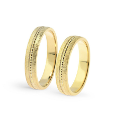 KARIKAGYŰRŰ PÁRBAN 14K ARANY 8 GR, CIRKÓNIA KŐVEL gyűrű