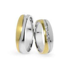  KARIKAGYŰRŰ PÁRBAN 14K ARANY 9,2 GR, CIRKÓNIA KŐVEL gyűrű