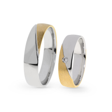  KARIKAGYŰRŰ PÁRBAN 14K ARANY 9,4 GR, CIRKÓNIA KŐVEL gyűrű