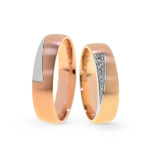  KARIKAGYŰRŰ PÁRBAN 14K ARANY 9,4 GR, CIRKÓNIA KŐVEL gyűrű