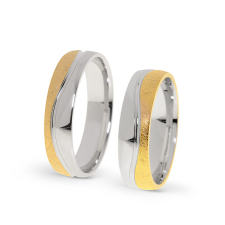  KARIKAGYŰRŰ PÁRBAN 14K ARANY 9,4 GR, CIRKÓNIA KŐVEL gyűrű