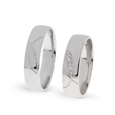  KARIKAGYŰRŰ PÁRBAN 14K ARANY 9,5 GR, CIRKÓNIA KŐVEL gyűrű