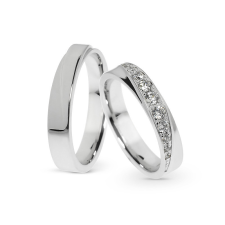  KARIKAGYŰRŰ PÁRBAN 14K ARANY 9,8 GR, CIRKÓNIA KŐVEL gyűrű